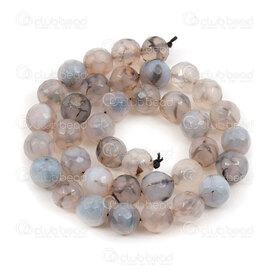 1112-0771-10mm - Natural Semi-Precious Stone Bead Prestige Fire Agate Faceted Round 10mm Fire Agate White Transparent 1mm Hole 15in String (app38pcs) 1112-0771-10mm,10mm,Bead,Prestige,Natural,Natural Semi-Precious Stone,10mm,Round,Round,Faceted,White,White,Transparent,1mm Hole,China,montreal, quebec, canada, beads, wholesale