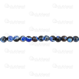 1112-0774-6mm - Natural Semi-Precious Stone Bead Prestige Fire Agate Faceted Round 6mm Fire Agate Black-Blue 0.8mm Hole 15in String (app64pcs) 1112-0774-6mm,Beads,Bead,Prestige,Natural,Natural Semi-Precious Stone,6mm,Round,Round,Faceted,Blue,Black-Blue,0.8mm Hole,China,15in String (app64pcs),montreal, quebec, canada, beads, wholesale