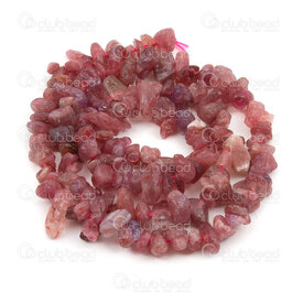 1112-0778-RD-CHIPS - Semi Precious Stone Chips Red Tourmaline (approx. 5-7mm) 15" string 1112-0778-RD-CHIPS,Tourmaline,montreal, quebec, canada, beads, wholesale