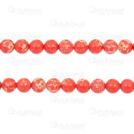 1112-0781-2-8mm - Bille de Pierre Fine Rond 8mm Jaspe Imperial Rouge Reconstitue Corde de 15 pouces 1112-0781-2-8mm,montreal, quebec, canada, beads, wholesale