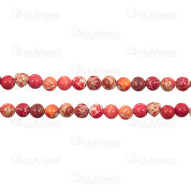1112-0781-6mm - Bille de Pierre Fine Rond 6mm Jaspe Imperial Rouge Corde de 15 pouces 1112-0781-6mm,montreal, quebec, canada, beads, wholesale