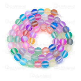 1112-0783-ABM-6mm - Semi-Precious Stone Bead Synthetic Moonstone Round 6mm Matt Crystal AB 0.8mm Hole 15in String (app64pcs) 1112-0783-ABM-6mm,Regular Line,Round Beads,en,montreal, quebec, canada, beads, wholesale