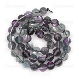 1112-0783-BLK-8mm - Bille de Pierre Fine Pierre de Lune Synthétique Rond 8mm Cristal-Noir Trou 0.8mm Corde 15po (env45pcs) 1112-0783-BLK-8mm,lunes,montreal, quebec, canada, beads, wholesale