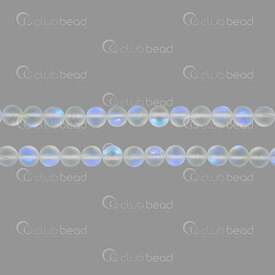 1112-0783-M-6mm - Semi-Precious Stone Bead Synthetic Moonstone Round 6mm Synthetic Moonstone Crystal Matt 0.8mm Hole 15in String (app64pcs) 1112-0783-M-6mm,Beads,Crystal,Bead,Natural,Semi-precious Stone,6mm,Round,Round,Colorless,Crystal,Matt,0.8mm Hole,China,15in String (app64pcs),montreal, quebec, canada, beads, wholesale