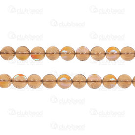 1112-0784-8mm - Reconstructed Semi Precious Stone Bead Prestige 8mm Moon Stone Coffee 15.5" String 1112-0784-8mm,Beads,Stones,montreal, quebec, canada, beads, wholesale