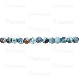 1112-0787-6mm - Natural Semi-Precious Stone Bead Prestige Fire Agate Faceted Round 6mm Fire Agate Blue-White-Green 0.8mm Hole 15in String (app64pcs) 1112-0787-6mm,Beads,Stones,Semi-precious,Bead,Prestige,Natural,Natural Semi-Precious Stone,6mm,Round,Round,Faceted,Blue,Blue-White-Green,0.8mm Hole,montreal, quebec, canada, beads, wholesale