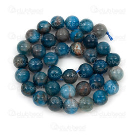 1112-0789-B-10mm - Bille de Pierre Fine Naturelle Prestige Apatite Grade B Rond 10mm Trou 1mm Corde 15 po 1112-0789-B-10mm,Gamme haute qualité,montreal, quebec, canada, beads, wholesale
