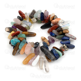 1112-0799-CHIPS6 - Semi precious stone bead long teeth chips mix approx. 12-24mm 16\"string 1112-0799-CHIPS6,Semi Precious Stone Bead Chips!1112-,montreal, quebec, canada, beads, wholesale