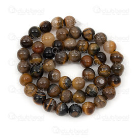 1112-0802-3-8mm - Bille de Pierre Fine Naturelle Œil de Tigre Grade C Round 8mm Trou 0.8mm Cordee 15po !Quantite Limite! 1112-0802-3-8mm,quant,montreal, quebec, canada, beads, wholesale