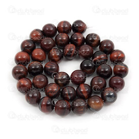 1112-0806-10MM - Natural Semi Precious Stone Bead Tiger Eye Red Dyed Round 10mm 1mm Hole 15.5'' String 1112-0806-10MM,15.5'' String,Bead,Natural,Semi-precious Stone,10mm,Round,Round,China,15.5'' String,Red Tiger eye,montreal, quebec, canada, beads, wholesale