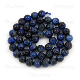 1112-0807-2-8mm - Bille de Pierre Fine Naturelle Prestige Oeil de Tigre Bleu (Œil de Faucon) Rond 8mm Trou 0.8mm Corde 15po Brézil 1112-0807-2-8mm,Gamme haute qualité,montreal, quebec, canada, beads, wholesale