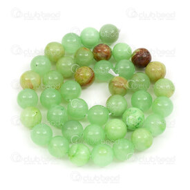 1112-0810-10mm - Natural Semi-Precious Stone Bead Prestige Chalcedony Round 10mm Chalcedony Green 1mm Hole 15in String (app38pcs) Mexico 1112-0810-10mm,Green,Bead,Prestige,Natural,Natural Semi-Precious Stone,10mm,Round,Round,Green,Green,1mm Hole,Mexico,15in String (app38pcs),Chalcedony,montreal, quebec, canada, beads, wholesale