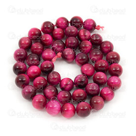 1112-0813-8mm - Natural Semi-Precious Stone Bead Prestige Tiger Eye Round 8mm Tiger Eye Fuchsia Dyed 0.8mm Hole 15in String (app45pcs) Brazil 1112-0813-8mm,Beads,Stones,Bead,Prestige,Natural,Natural Semi-Precious Stone,8MM,Round,Round,Pink,Fuchsia,Dyed,0.8mm Hole,Brazil,montreal, quebec, canada, beads, wholesale