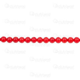 1112-0833-6mm - Reconstructed Semi Precious Stone Bead Malaysian Jade Red Round 6mm 0.8mm Hole 15in String 1112-0833-6mm,malaysian,montreal, quebec, canada, beads, wholesale