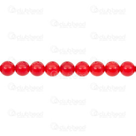 1112-0833-8mm - Reconstructed Semi Precious Stone Bead Malaysian Jade Red Round 8mm 0.8mm Hole 15.5'' String 1112-0833-8mm,montreal, quebec, canada, beads, wholesale