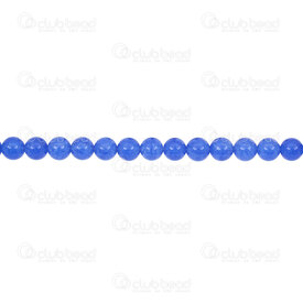 1112-0835-6mm - Reconstructed Semi Precious Stone Bead Malaysian Jade Blue Round 6mm 0.8mm Hole 15.5'' String 1112-0835-6mm,Beads,Stones,Semi-precious,montreal, quebec, canada, beads, wholesale