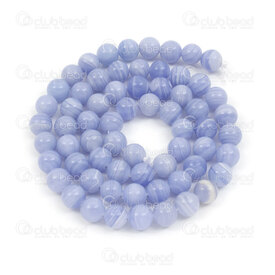 1112-0836-6mm - Reconstructed Semi Precious Stone Bead Blue Lace Agate Dyed Round 6mm 0.8mm Hole 15.5" String 1112-0836-6mm,Beads,Stones,dent,montreal, quebec, canada, beads, wholesale