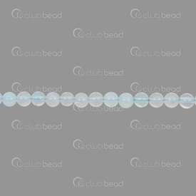 1112-0838-6mm - Semi Precious stone Bead Round 6mm Agate Light Blue 16'' String 1112-0838-6mm,1112-0,montreal, quebec, canada, beads, wholesale