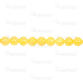 1112-0839-8mm - Reconstructed Semi Precious Stone Bead Yellow Quartz Round 8mm 0.8mm Hole 15.5'' String 1112-0839-8mm,Beads,Stones,Semi-precious,montreal, quebec, canada, beads, wholesale