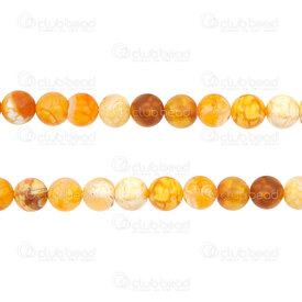 1112-0843-8mm - Natural Semi Precious Stone Bead Cracked Agate Sun Burst Yellow Dyed Round 8mm 0.8mm Hole 15.5" String 1112-0843-8mm,1112-0,montreal, quebec, canada, beads, wholesale