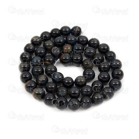 1112-0846-2-8mm - Natural Semi Precious Stone Bead Tiger Eye Black Blue-Brown Round 8mm 0.8mm Hole 15.5'' String 1112-0846-2-8mm,Beads,Stones,montreal, quebec, canada, beads, wholesale