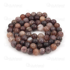 1112-0848-6mm - Natural Semi Precious Stone Bead Cracked Fire Agate Brown Round 6mm 0.8mm Hole 15.5" String 1112-0848-6mm,Beads,Stones,montreal, quebec, canada, beads, wholesale