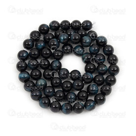 1112-0868-6mm - Natural Semi-Precious Stone Bead Prestige Tiger Eye Round 6mm Tiger Eye Blue 0.8mm Hole 15in String (app64pcs) Brazil 1112-0868-6mm,Beads,Stones,Semi-precious,Bead,Prestige,Natural,Natural Semi-Precious Stone,6mm,Round,Round,Blue,Blue,0.8mm Hole,Brazil,montreal, quebec, canada, beads, wholesale