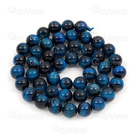 1112-0868-8mm - Natural Semi-Precious Stone Bead Prestige Tiger Eye Round 8mm Tiger Eye Blue 0.8mm Hole 15in String (app45pcs) Brazil 1112-0868-8mm,Beads,Stones,Semi-precious,Bead,Prestige,Natural,Natural Semi-Precious Stone,8MM,Round,Round,Blue,Blue,0.8mm Hole,Brazil,montreal, quebec, canada, beads, wholesale