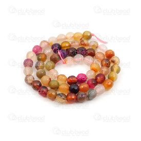 1112-0870-6mm - Bille de Pierre Fine Naturelle Facetté Agate Raye Jaune-Vert Teint Rond 6mm Trou 0.8mm Corde de 15po 1112-0870-6mm,pierre naturelle jaune 6mm,montreal, quebec, canada, beads, wholesale