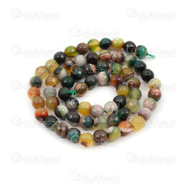 1112-0877-6mm - Bille de Pierre Fine Naturelle Agate Rayé Vert-Jaune Foret Teint Rond 6mm Trou 0.8mm Corde de 15po 1112-0877-6mm,fore!!,montreal, quebec, canada, beads, wholesale