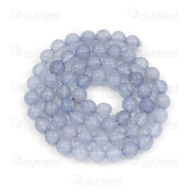 1112-0887-2-6mm - Natural Semi Precious Stone Bead Agate Blue Lavender Round 6mm 0.8mm Hole 15.5\" String 1112-0887-2-6mm,montreal, quebec, canada, beads, wholesale