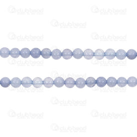 1112-0887-6mm - Natural Semi Precious Stone Bead Agate Blue Lavender Round 6mm 0.8mm Hole 15.5" String 1112-0887-6mm,Beads,Stones,montreal, quebec, canada, beads, wholesale