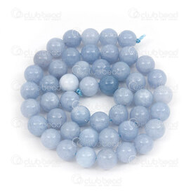1112-0887-8mm - Natural Semi Precious Stone Bead Agate Blue Lavender Round 8mm 0.8mm Hole 15in String 1112-0887-8mm,pierres de lave,montreal, quebec, canada, beads, wholesale