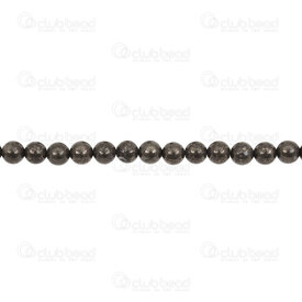 1112-0899-6mm - Natural Semi-Precious Stone Bead Prestige Round 6mm Pyrite 0.8mm Hole 15in String (app64pcs) 1112-0899-6mm,bille gris,6mm,Bead,Prestige,Natural,Natural Semi-Precious Stone,6mm,Round,Round,Grey,0.8mm Hole,China,15in String (app64pcs),Pyrite,montreal, quebec, canada, beads, wholesale