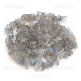 1112-0905-2-CHIPS - Semi Precious Stone Chips Grey Labradorite (approx. 6-8mm) (Brazil) 15" string 1112-0905-2-CHIPS,Labradorite,montreal, quebec, canada, beads, wholesale