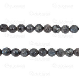 1112-0905-F-8mm - Natural Semi Precious Stone Bead Faceted Black Labradorite Round 8mm 0.8mm Hole 15in String 1112-0905-F-8mm,Labradorite 8mm,montreal, quebec, canada, beads, wholesale
