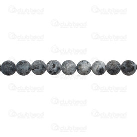 1112-0905-M-8MM - Bille de Pierre Fine Rond 8MM Labradorite Noire Mat Corde de 15,5 Pouces 1112-0905-M-8MM,montreal, quebec, canada, beads, wholesale
