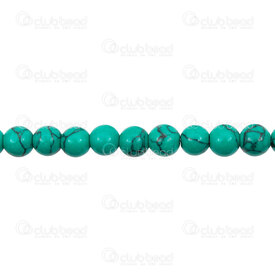 1112-0906-8MM - Stabilized Semi Precious Stone Bead Green Turquoise Round 8mm 0.8mm Hole 15.5" String 1112-0906-8MM,bille  turquoise,Semi-precious Stone,Bead,Natural,Semi-precious Stone,8MM,Round,Round,China,15.5'' String,Stabilized Green Turquoise,montreal, quebec, canada, beads, wholesale