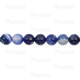 1112-0908-10MM - Natural Semi Precious Stone Bead Striped Agate Dark Blue Dyed Round 10mm 1mm Hole 15.5" String 1112-0908-10MM,10mm,Semi-precious Stone,Bead,Natural,Semi-precious Stone,10mm,Round,Round,Blue,Blue,Dark,China,15.5'' String,Striped Agate,montreal, quebec, canada, beads, wholesale