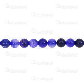 1112-0908-8MM - Natural Semi Precious Stone Bead Striped Agate Dark Blue Dyed Round 8mm 0.8mm Hole 15.5" String 1112-0908-8MM,billes 11,15.5'' String,Bead,Natural,Semi-precious Stone,8MM,Round,Round,Blue,Blue,Dark,China,15.5'' String,Striped Agate,montreal, quebec, canada, beads, wholesale