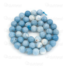 1112-0909-8mm - Natural Semi Precious Stone Bead Prestige Blue Larimar Calibrated Round 8mm 0.8mm Hole 15.5\" String 1112-0909-8mm,Semi Precious Stone Bead Larimar,montreal, quebec, canada, beads, wholesale