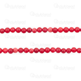 1112-0912-2-4MM - Natural Semi Precious Stone Bead Agate Red Round 4mm 0.5mm Hole 15.5" String 1112-0912-2-4MM,Beads,Stones,montreal, quebec, canada, beads, wholesale