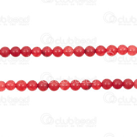 1112-0912-2-6MM - Natural Semi Precious Stone Bead Agate Red Round 6mm 0.8mm Hole 15.5" String 1112-0912-2-6MM,Beads,Stones,montreal, quebec, canada, beads, wholesale