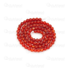 1112-0912-3-4MM - Natural Semi Precious Stone Bead Agate Dark Red Round 4mm 0.5mm Hole 15in String 1112-0912-3-4MM,red semi precious stone bead,montreal, quebec, canada, beads, wholesale