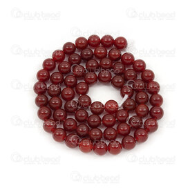 1112-0912-3-6MM - Natural Semi Precious Stone Bead Agate Dark Red Round 6mm 0.8mm Hole 15.5" String 1112-0912-3-6MM,Semi Precious Stone Bead round,montreal, quebec, canada, beads, wholesale