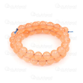 1112-0918-8mm - Reconstructed Semi Precious Stone Bead Malaysian Peach Jade Round 8mm 0.8mm Hole 15.5" String 1112-0918-8mm,1112-0,montreal, quebec, canada, beads, wholesale