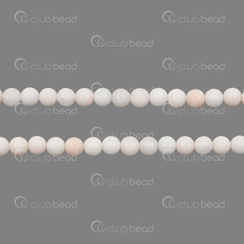 1112-0930-6mm - Natural Semi Precious Stone Bead Agate Cream-Peach Round 6mm 0.8mm Hole 15.5" String 1112-0930-6mm,Beads,Stones,Semi-precious,montreal, quebec, canada, beads, wholesale