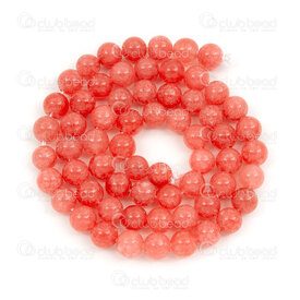1112-0932-6mm - Natural Semi Precious Stone Bead Agate Raspberry Red Dyed Round 6mm 0.8mm Hole 15.5" String 1112-0932-6mm,Beads,Stones,montreal, quebec, canada, beads, wholesale