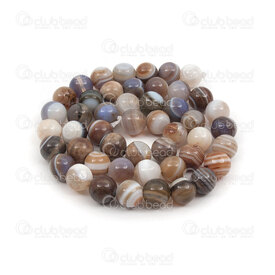 1112-0934-8mm - Natural Semi Precious Stone Bead Prestige Striped Persian Agate Round 8mm 0.8mm Hole 15.5" string 1112-0934-8mm,Beads,Stones,montreal, quebec, canada, beads, wholesale