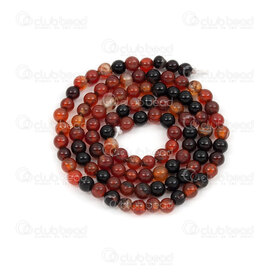 1112-0935-4mm - Natural Semi Precious Stone Bead Agate Round 4mm 0.5mm Hole 15.5'' String 1112-0935-4mm,montreal, quebec, canada, beads, wholesale